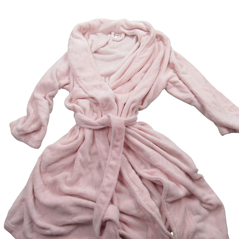 Charlotte Womens Pink Plush Fleece Shawl Collar Tie Waist Robe Size‎ 2X RN86183
